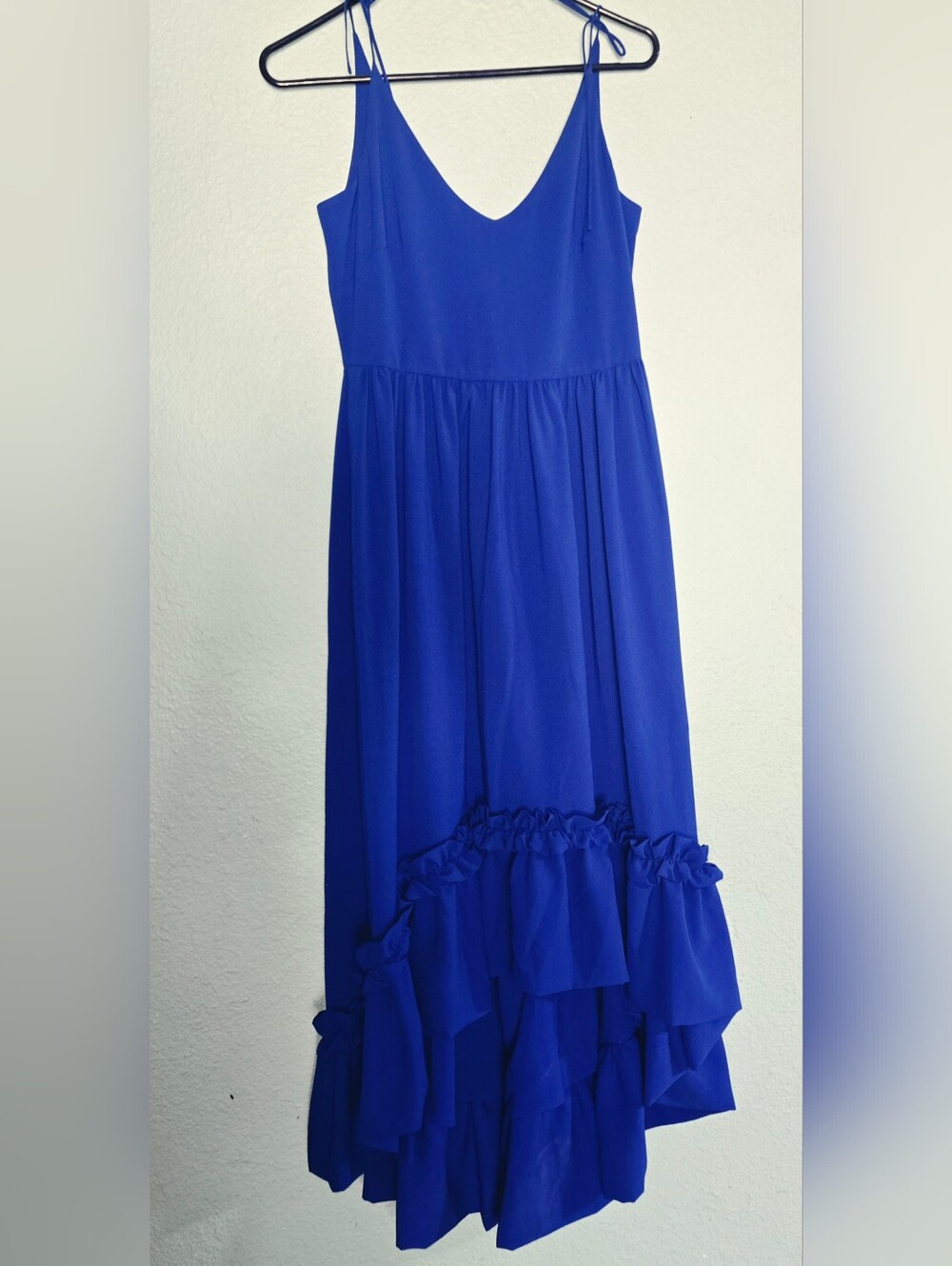 Blue Ruffled High-Low Dress - Picture 4 of 4